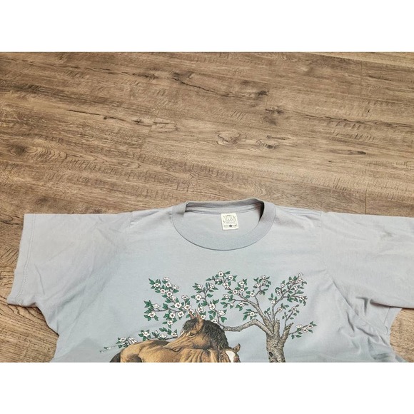 Vintage 90s 1994 Single Stitched Horse Art Nature T Shirt Womens Large L - Picture 6 of 8